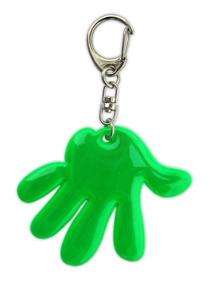 Reflexný prívesok - zelená ruka